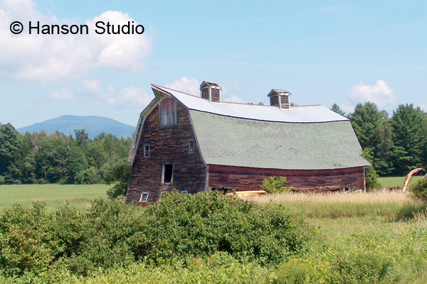 Charlestown, NH - Dean Flat Barn with Mt. Ascutney